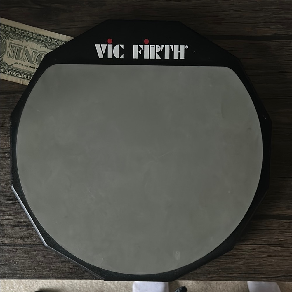 Vic Firth Drum Practice Pad - Black and Gray